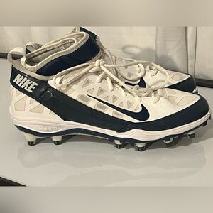 Nike Air Zoom Superbad Football Lace Up Cleats White/Blue Size 11 New no box